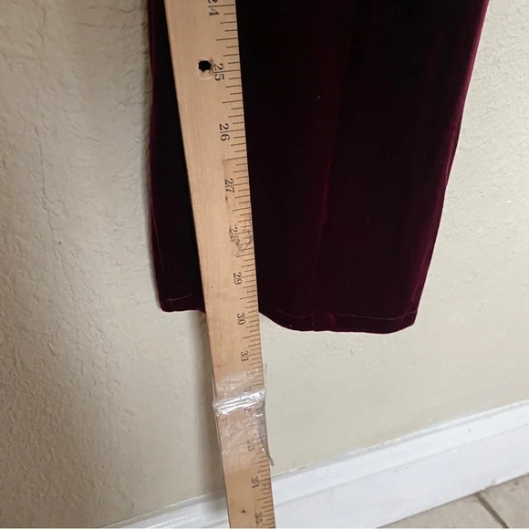 House of CB 'Salima' Dark Cherry Velvet Feather Jumpsuit NWT size M - Picture 14 of 14